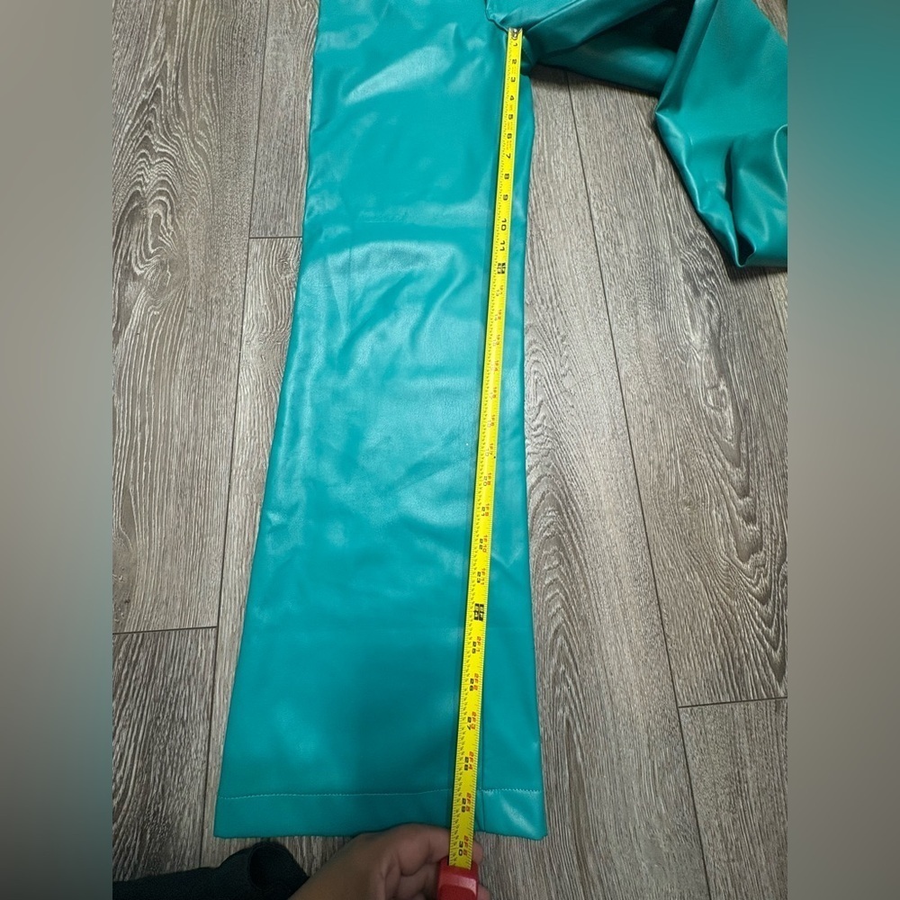 Princess Polly aqua leather Pants - Picture 4 of 10